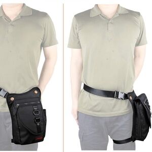 Festival Rave EDC Black Hip Thigh Bag Tactical Motorcycle